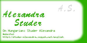 alexandra studer business card